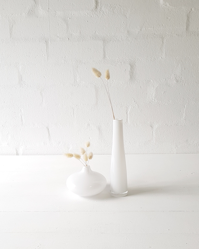 Oval glass budvase and Cylinder glass budvase